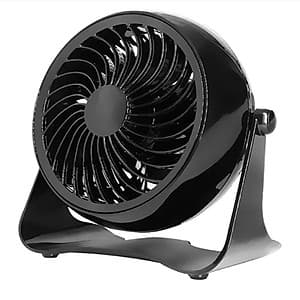 Quạt sạc 5 cánh để bàn chạy pin AA, quạt mini thiết kế nhỏ gọn bền, đẹp.
